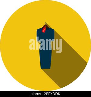 Kleid Am Kleiderbügel Mit Sale Tag-Symbol Stock Vektor