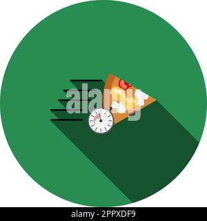Symbol Für Pizzalieferung Stock Vektor