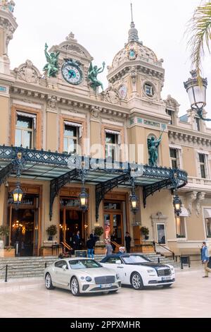 Monte-Carlo, Monaco, 20. 2023. April:- Ein Blick auf das berühmte Monte-Carlo Casino im Fürstentum Monaco Stockfoto