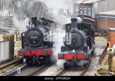 Eine Dampfgala auf der Keighley & Worth Valley Railway (VWVR) Stockfoto