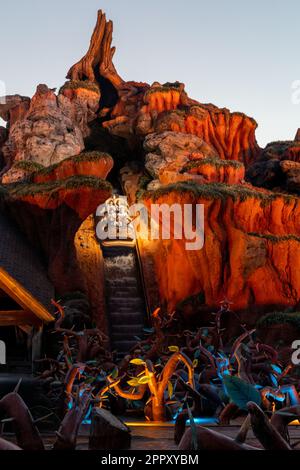 Splash Mountain macht jede Menge Spaß. Stockfoto