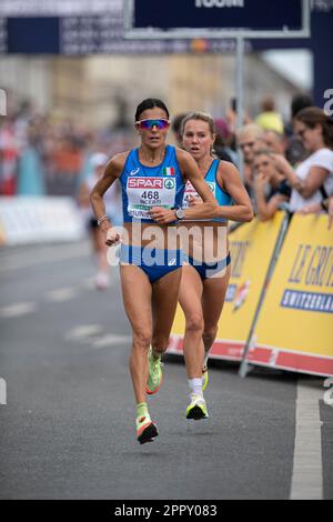 Anna Incerti nimmt am Marathon der europäischen Leichtathletikmeisterschaft 2022 in München Teil. Stockfoto