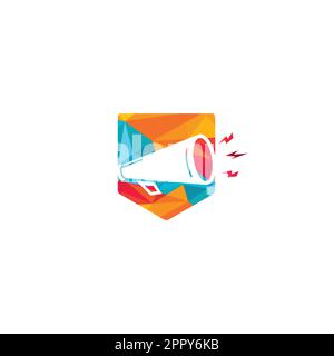 Megaphon-Vektor-Logo. Kreatives Symbol-Konzept für Marketingagenturen. Stock Vektor