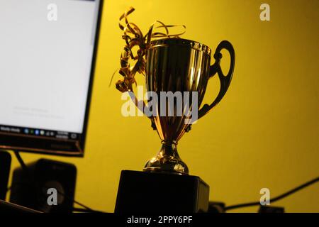 Goldene Trophäe Stockfoto