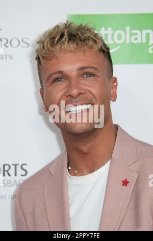 Calcar, Deutschland. 22. April 2023. Emil KUSMIREK, Red Carpet, Red Carpet Show, Ankunft, Ankunft, Die Goldene Sonne 2023, am 22. April 2023 in Wunderland Kalkar, Kredit: dpa/Alamy Live News Stockfoto