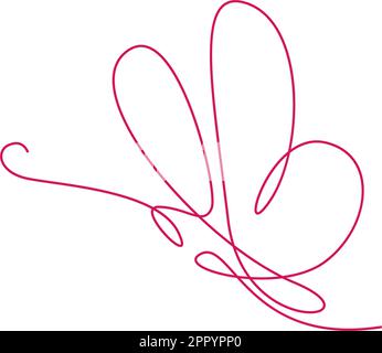 Schmetterlingslinie Kunst Bild Illustration Vorlage Stock Vektor