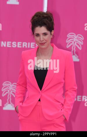 CANNES, FRANKREICH - 15 6. APRIL Canneseries International Festival : 2. Tag Alice Birch, nehmen Sie an der Eröffnungszeremonie des 6. Canneseries Internati Teil Stockfoto