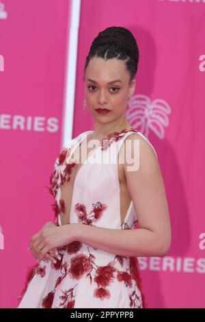 CANNES, FRANKREICH - 15 6. APRIL Canneseries International Festival : 2. Tag Britne Oldford , nehmen Sie an der Eröffnungszeremonie des 6. Canneseries Inter Teil Stockfoto