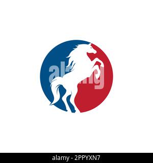 Horse vector logo design. Horse racing logo design. Stock Vektor