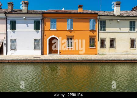 Fahrradtour am rechten Ufer des Flusses Po: Comacchio Stockfoto