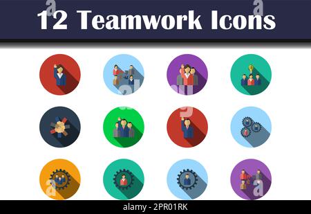 Teamwork-Symbol-Set Stock Vektor