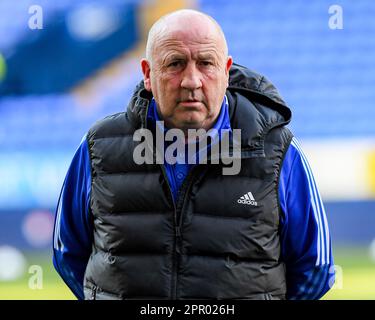 Bolton, Großbritannien. 25. April 2023. Accrington Stanley Manager John Coleman trifft vor dem Sky Bet League 1 Spiel Bolton Wanderers gegen Accrington Stanley am University of Bolton Stadium, Bolton, Großbritannien, 25. April 2023 (Foto von Ben Roberts/News Images) in Bolton, Großbritannien, am 4./25. April 2023 ein. (Foto: Ben Roberts/News Images/Sipa USA) Guthaben: SIPA USA/Alamy Live News Stockfoto