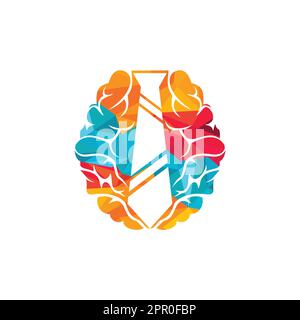 Smart Job Idea Vektor-Logo-Designkonzept. Logo des Brain and tie Icon. Stock Vektor
