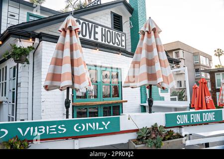 Das Cove House Restaurant in La Jolla, Kalifornien. Stockfoto