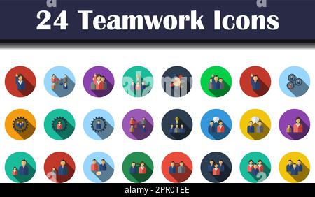 Teamwork-Symbol-Set Stock Vektor