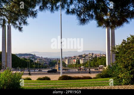 Malerischer Blick auf den Aussichtsplattform Park Eduardo VII Stockfoto