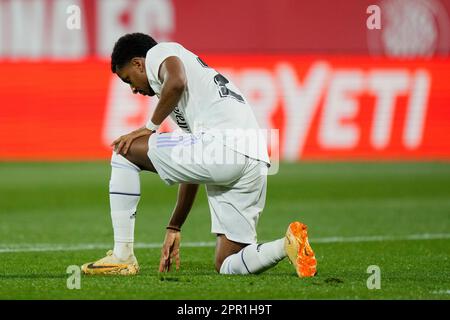 Girona, Spanien. 25. April 2023. Rodrygo (Real Madrid CF) wird beim Fußballspiel La Liga zwischen dem FC Girona und dem CF Real Madrid am 25. April 2023 im Montilivi-Stadion in Girona, Spanien, gezeigt. Foto: SIU Wu Kredit: dpa/Alamy Live News Stockfoto