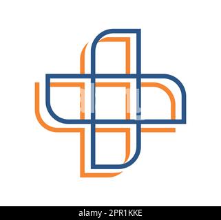 Symbol Für Kreuzlogos-Vektordarstellung Stock Vektor