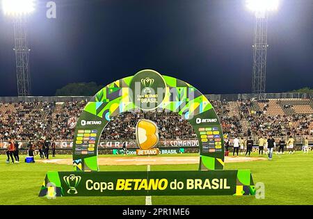 Itu, Brasilien. 25. April 2023. SP - ITU - 25/04/2023 - COPA DO BRASIL 2023, ITUANO X SAO PAULO - Allgemeine Ansicht des Novelli Junior Stadions für das Spiel zwischen Ituano und Sao Paulo für die Copa do Brasil Meisterschaft 2023. Foto: Marcello Zambrana/AGIF/Sipa USA Kredit: SIPA USA/Alamy Live News Stockfoto