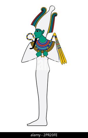 Osiris, alter ägyptischer gott des Jenseits, tot und Auferstehung Stock Vektor