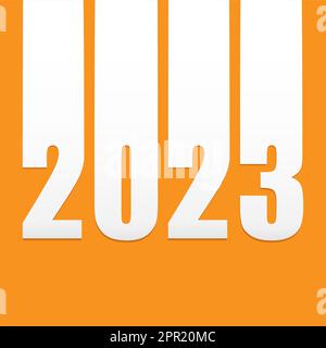 Stilvolle puristische Grafik mit der Nummer 2023 Stock Vektor