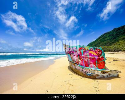 Blick auf den Nunggalan-Strand in Bali, Indonesien Stockfoto