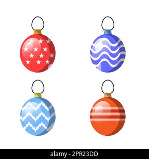 Weihnachtslichter auf weißem Hintergrund Stock Vektor