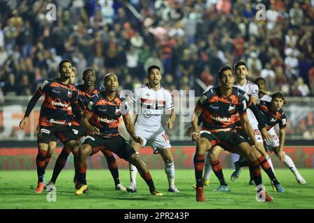 Itu, Brasilien. 25. April 2023. SP - ITU - 25/04/2023 - COPA DO BRASIL 2023, ITUANO X SAO PAULO - Luciano-Spieler von Sao Paulo während eines Spiels gegen Ituano im Novelli Junior Stadion für die Copa do Brasil-Meisterschaft 2023. Foto: Marcello Zambrana/AGIF/Sipa USA Kredit: SIPA USA/Alamy Live News Stockfoto