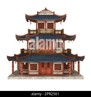 Pagode Turm isoliert Stockfoto