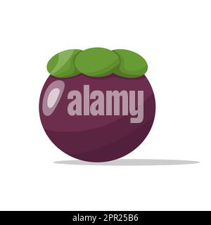 Cartoon-Mangostanfrucht Stock Vektor