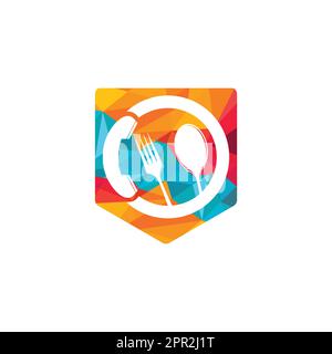 Logo von „Food Vector“. Logo-Konzept für den Gastronomiedienst. Stock Vektor