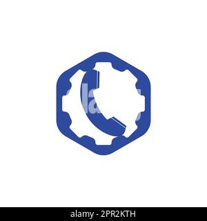 Design Der Logovorlage Für Telefonanrufe. Stock Vektor