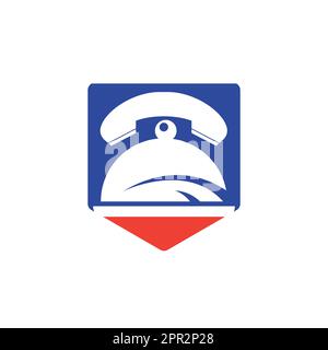 Logo von „Food Vector“. Logo-Konzept für den Gastronomiedienst. Stock Vektor
