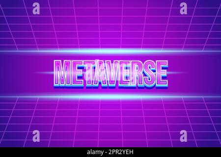 Metaversum für Texteffekte Stock Vektor
