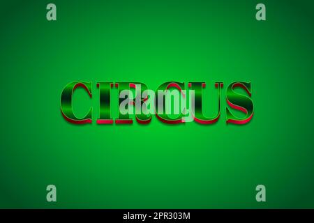 Texteffekte Zirkus Stock Vektor