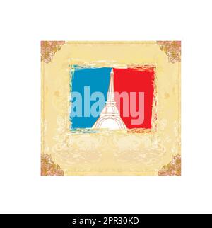 Eiffel Turm künstlerischen Hintergrund. Vektor-Illustration. Stock Vektor