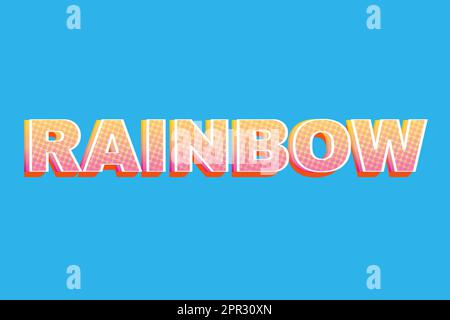 Texteffekte Regenbogen Stock Vektor