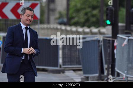 Paris, Frankreich. 24. April 2023. Teilnahme an der Gedenkfeier anlässlich des 108. Jahrestags des Völkermords an den Armeniern am Place du Canada in Paris, Frankreich, am 24. April 2023. Foto: Karim Ait Adjedjou/ABACAPRESS.COM Kredit: Abaca Press/Alamy Live News Stockfoto