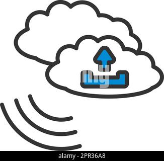 Cloud hochladen Symbol Stock Vektor