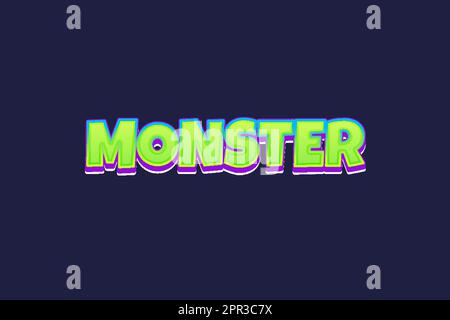 Monster mit Texteffekten Stock Vektor