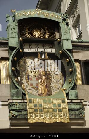 Ankeruhr hoher Markt in Wien Stockfoto