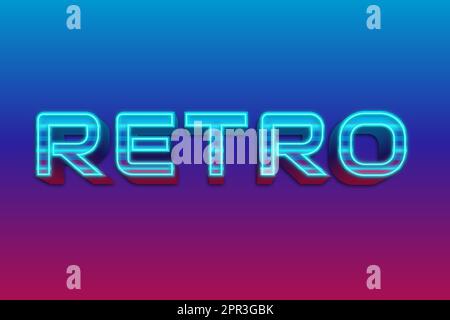 Texteffekte rückwirkend Stock Vektor