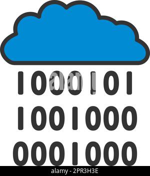 Symbol Für Cloud-Datenstrom Stock Vektor