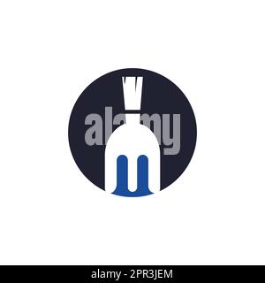 Spartan Fork Vektor-Logo-Design. Stock Vektor