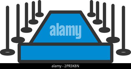 Rotes Teppichsymbol Stock Vektor