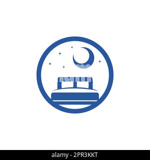 Bettenvektor-Logo. Logo des Bettenhauses Icon. Stock Vektor