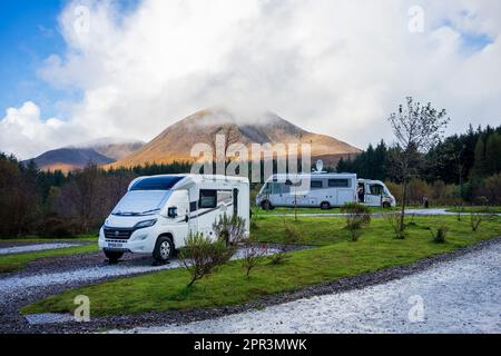 Broadford Campsite, Isle of Skye, Schottland Stockfoto