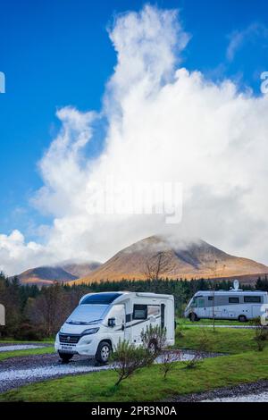 Broadford Campsite, Isle of Skye, Schottland Stockfoto