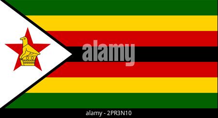 Abstrakte Flagge Simbabwes Stock Vektor