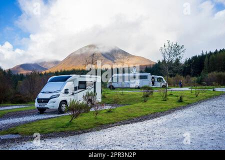 Broadford Campsite, Isle of Skye, Schottland Stockfoto